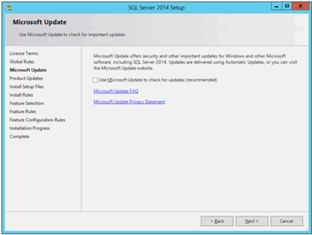 Microsoft Update window